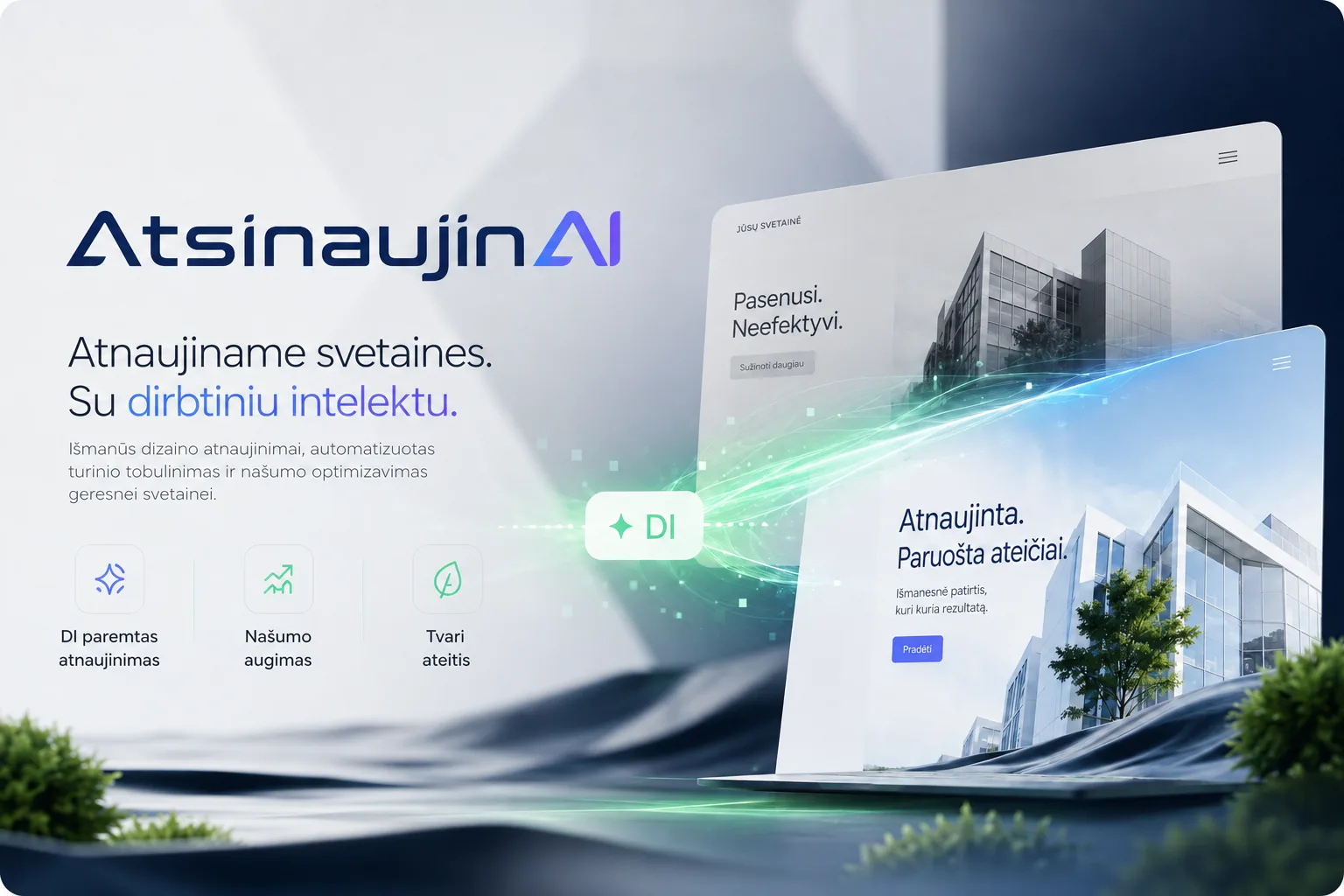 AtsinaujinAI projekto vizualas